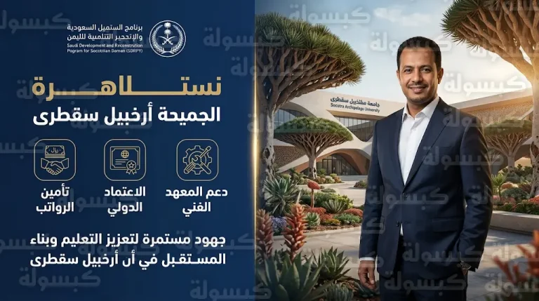 البرنامج السعودي لتنمية وإعمار اليمن يواصل دعم قطاع التعليم في سقطرى وتأمين رواتب الكوادر الأكاديمية