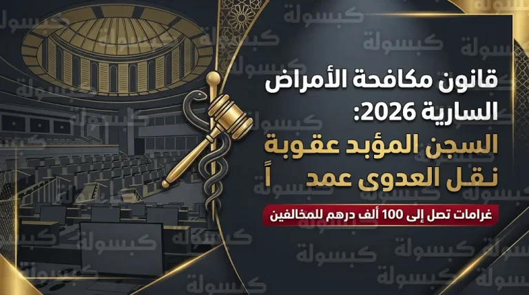 السجن المؤبد عقوبة نقل العدوى عمداً المؤدي للوفاة في قانون مكافحة الأمراض السارية الجديد 2026