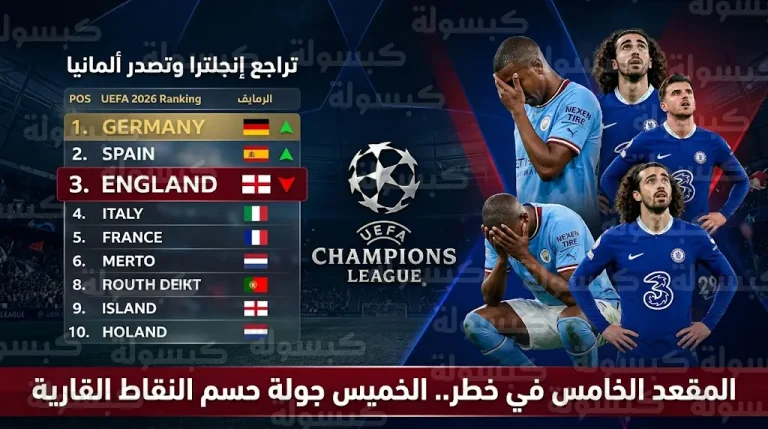 اليوم الخميس 12-3-2026.. فرصة أخيرة للأندية الإنجليزية لإنقاذ المقعد الخامس في دوري أبطال أوروبا