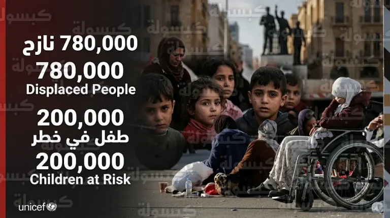 اليونيسيف تكشف أرقاماً صادمة عن مأساة لبنان مع نزوح 780 ألف شخص ومقتل 100 يومياً