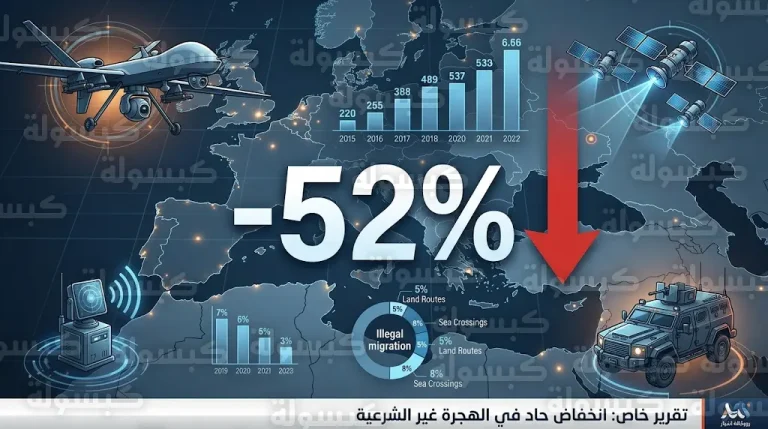 تراجع حاد في معدلات الهجرة غير النظامية نحو أوروبا بنسبة 52% خلال شهري يناير وفبراير 2026