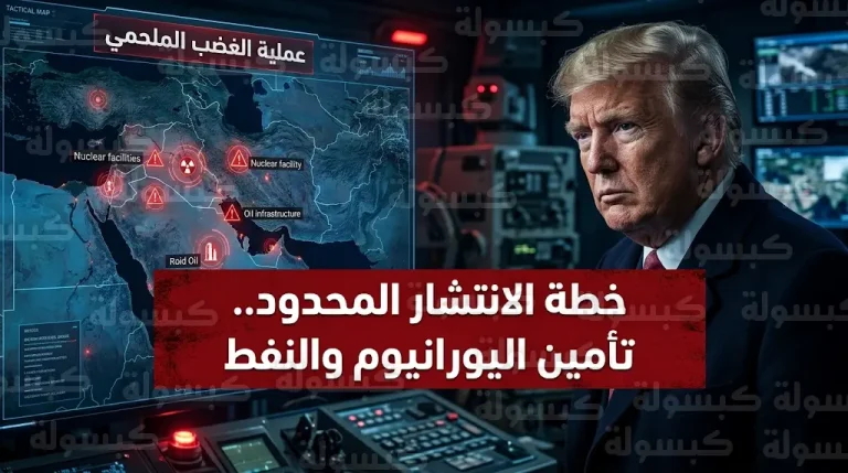 رؤية ترامب للداخل الإيراني تعتمد انتشاراً برياً محدوداً لتأمين مخزونات اليورانيوم ومنشآت النفط