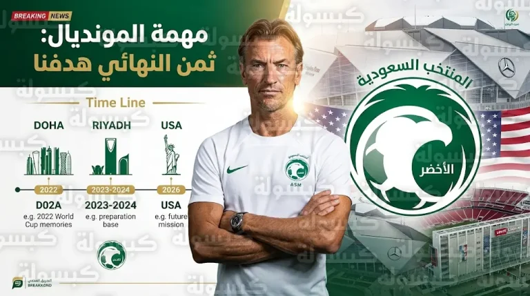 رينارد يعلن خارطة طريق المنتخب السعودي لمونديال 2026 ويحدد “ثمن النهائي” هدفاً لا تنازل عنه