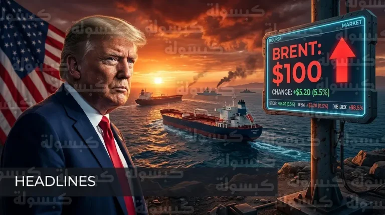 سعر خام برنت يصل لـ 100 دولار اليوم الخميس 12 مارس 2026 وسط تهديدات بإغلاق مضيق هرمز