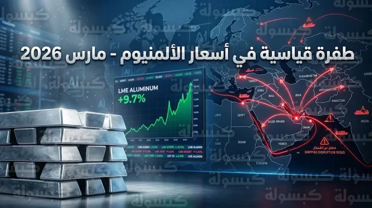 قفزة قياسية في أسعار الألمنيوم لمستويات 2022 بسبب توترات الشرق الأوسط واضطراب الشحن
