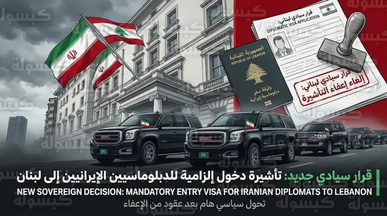 لبنان يعيد فرض تأشيرات الدخول على الإيرانيين ويمنع الأنشطة العسكرية للحرس الثوري