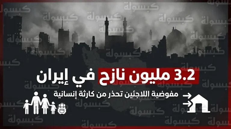 مفوضية اللاجئين ترصد نزوح 3.2 مليون شخص في إيران وتحذر من تحول طهران لمدينة أشباح