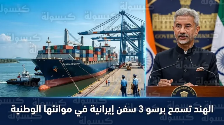 وزير الخارجية الهندي يعلن موافقة نيودلهي على رسو 3 سفن إيرانية في الموانئ الوطنية