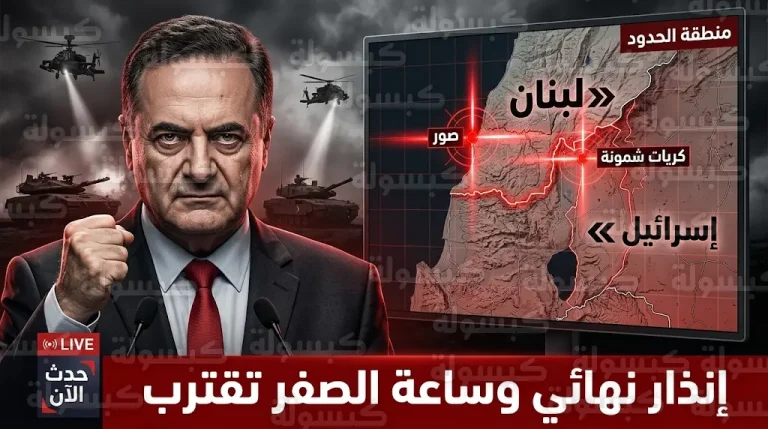 وزير الدفاع الإسرائيلي يوجه إنذاراً نهائياً للحكومة اللبنانية ويطالب بنزع سلاح حزب الله فوراً